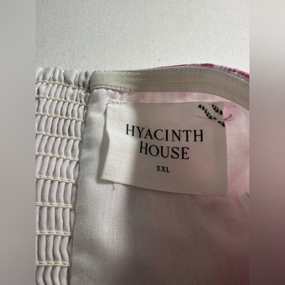 HYACINTH HOUSE. Pink and White Floral Ruffle Hem Camellia Dress XXL NWOT - Picture 5 of 8